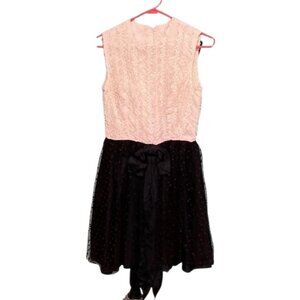 SABA California Lace & Tulle Party Dress – Pink & Black – Size XS